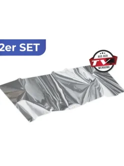 2er-Set: Isolierschutz-Folien in Silber - (L)220 x (B)90 cm