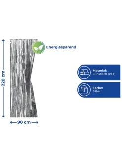 2er-Set: Isolierschutz-Folien in Silber - (L)220 x (B)90 cm
