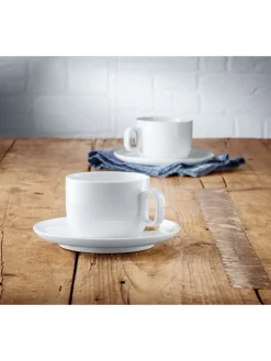 2er-Set: Kaffeetassen in Weiß - 160 ml