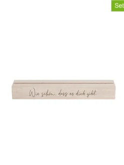 2er-Set: Karten- und Blumenständer in Natur - (B)12 x (T)3 cm