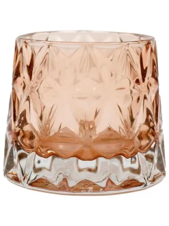 2er-Set: Kerzenständer in Orange/ Rosa - (H)10,5 cm