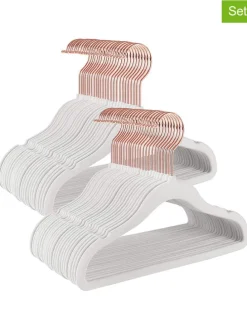 50er-Set: Kinderkleiderbügel in Weiß/ Roségold - (B)30 x (H)20,5 cm