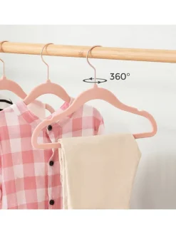 50er-Set: Kinderkleiderbügel in Rosa/ Roségold - (B)30 x (H)20,5 cm