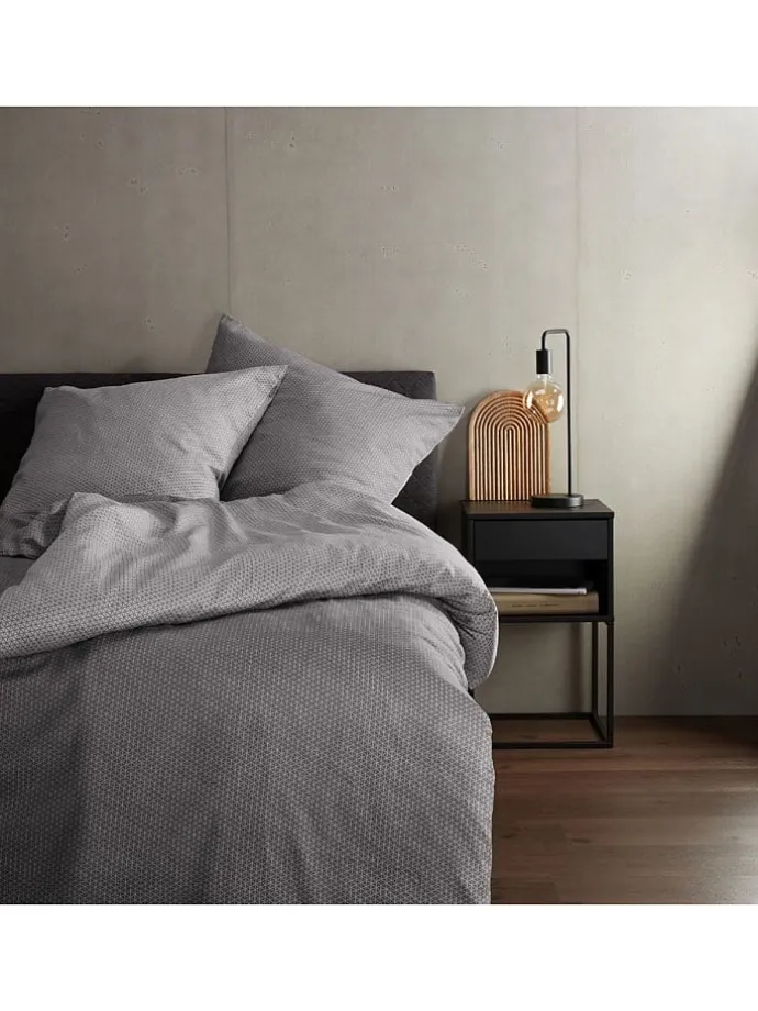 2er-Set: Kissenhüllen in Anthrazit/ Weiß