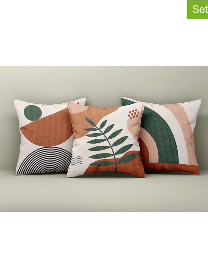3er-Set: Kissenhüllen in Bunt