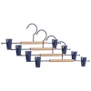 4er-Set: Kleiderbügel in Blau/ Beige - (B)35 x (H)12 cm