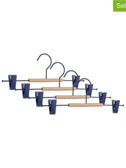 4er-Set: Kleiderbügel in Blau/ Beige - (B)35 x (H)12 cm
