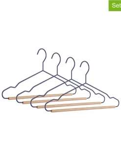 4er-Set: Kleiderbügel in Blau/ Beige - (B)41,5 x (H)20 cm