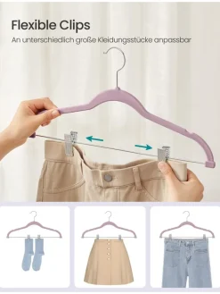 30er-Set: Kleiderbügel in Lila - (B)42,5 x (H)23,5 cm