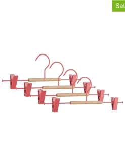 4er-Set: Kleiderbügel in Pink/ Beige - (B)35 x (H)12 cm