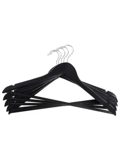 10er-Set: Kleiderbügel in Schwarz - (L)44,5 x (B)23 cm