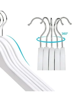 20er-Set: Kleiderbügel in Weiß/ Silber - (B)35 x (H)20 cm