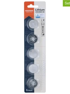 2er-Set: Knopfzellen-Batterien - CR2450 - 2x 5 Stück