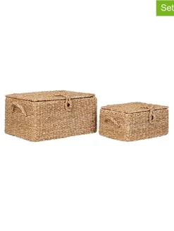 2er-Set: Körbe "Bogra" in Hellbraun