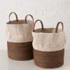 2er-Set: Körbe "Eija" in Braun/ Weiß
