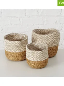 3er-Set: Körbe "Enisa" in Hellbraun/ Beige