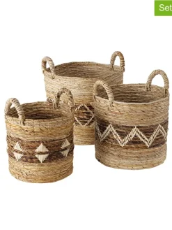 3er-Set: Körbe "Marai" in Hellbraun