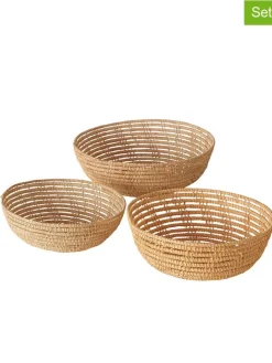 3er-Set: Körbe "Palmina" in Hellbraun