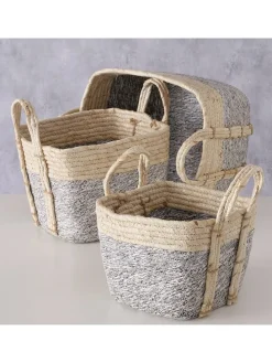 3er-Set: Körbe "Rulah" in Grau/ Beige