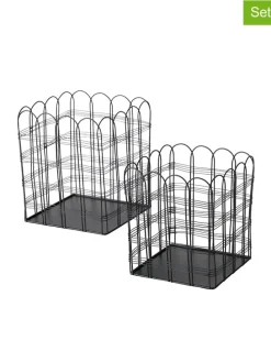 2er-Set: Körbe "Weiry" in Schwarz