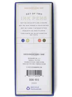 2er-Set: Kugelschreiber in Blau/ Khaki/ Orange - (L)13 cm