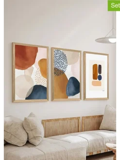 3er-Set: Kunstdrucke - (B)33 x (H)48 cm