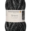 20er-Set: Kunstfasergarne ''Bravo Color'' in Schwarz/ Grau/ Weiß - 20x 50 g