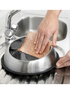 10er-Set: Kupfertücher in Hellbraun - (L)16 x (B)13 cm