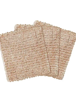 3er-Set: Kupfertücher in Hellbraun - (L)16 x (B)13 cm