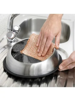 3er-Set: Kupfertücher in Hellbraun - (L)16 x (B)13 cm