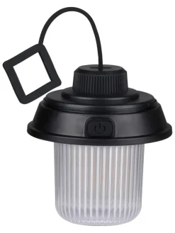 2er-Set: LED-Campingleuchten in Schwarz - (H)11,5 x Ø 10,4 cm