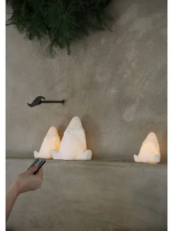 3er-Set: LED-Dekoobjekte "Miles" in Weiß