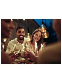 3er-Set: LED-Glaskugeln - (H)100 x Ø 12,5 cm