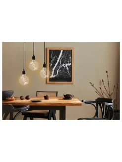 3er-Set: LED-Glaskugeln - (H)100 x Ø 12,5 cm