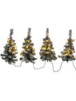 2er-Set: LED-Lichterbaum-Ketten in Grün