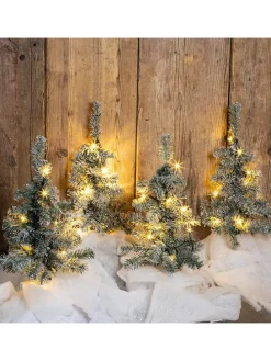 2er-Set: LED-Lichterbaum-Ketten in Grün