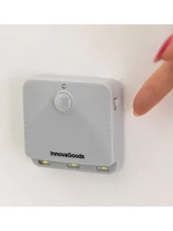 2er-Set: LED-Panel in Grau - (B)6 x (H)6 x (T)2 cm