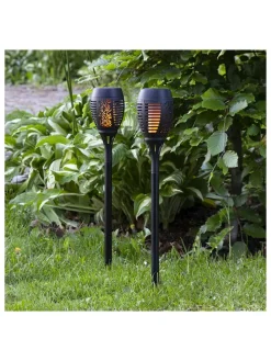 2er-Set: LED-Solar-Gartenstecker 