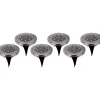 6er-Set: LED-Solar-Gartenstecker "Kian" in Silber - (H)14 cm