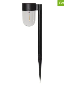 2er-Set: LED-Solar-Gartenstecker "Cupola" in Schwarz - (H)29 cm