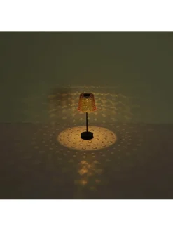 2er-Set: LED-Solarleuchten in Schwarz/ Beige - (H)29 x Ø 12,5 cm