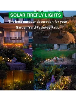 4er-Set: LED-Solarleuchten in Schwarz - (H)73 cm