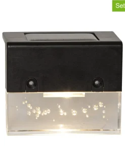 4er-Set: LED-Solar-Wandleuchte "Bubbly Fence" in Schwarz - (B)6,5 x (H)8 cm