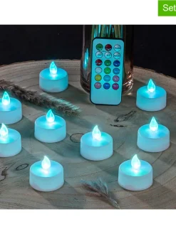 10er-Set: LED-Teelichter in Weiß - (H)4,1 cm - Ø 3,8 cm