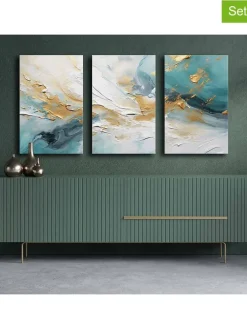 3er-Set: Leinwanddrucke - (L)70 x (B)45 cm