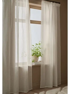 2er-Set: Mehrbandgardinen "Cornelia" in Beige