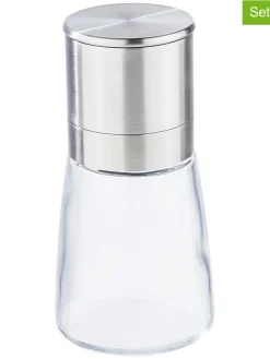 3er-Set: Mini-Edelstahl-Salz-/ Pfeffermühlen - (H)5,6 x Ø 3,2 cm