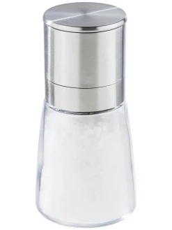 3er-Set: Mini-Edelstahl-Salz-/ Pfeffermühlen - (H)5,6 x Ø 3,2 cm