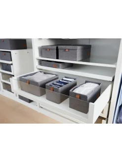 2er-Set: Organizer in Grau - (B)30 x (H)15 x (T)15 cm