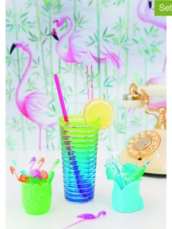 2er-Set: Partypicker in Blau/ Grün - 2x 9 Stück